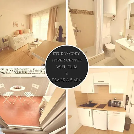 Avec Balcon, Centre-ville, Clim, Wifi & Apartamento La Grande-Motte